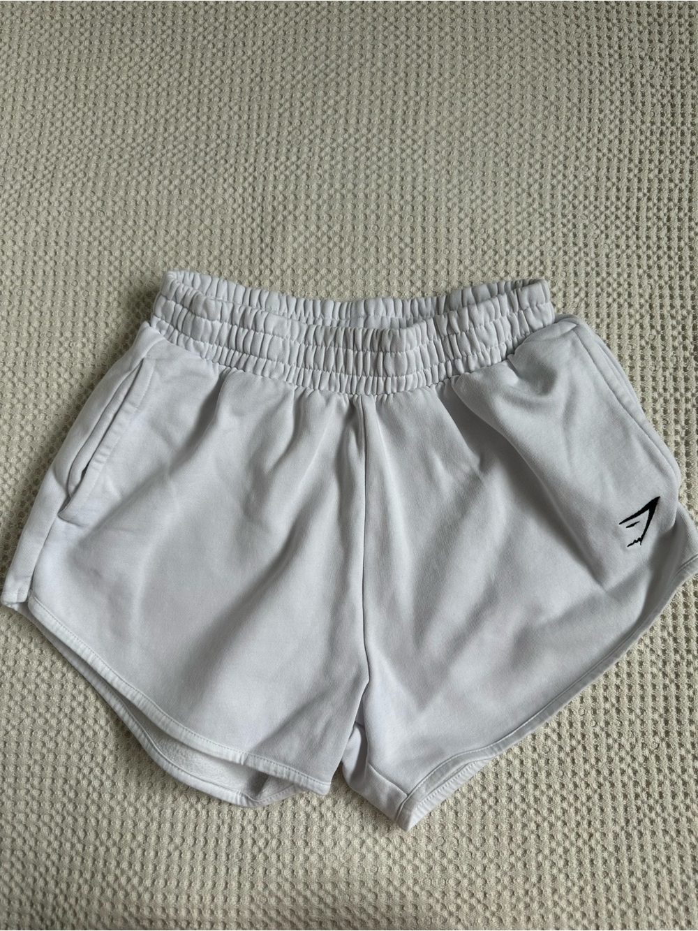 Gymshark White Women's High-Waist Athletic Shorts